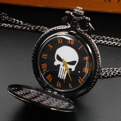 Regulator Skull Pocket Watch and Necklace