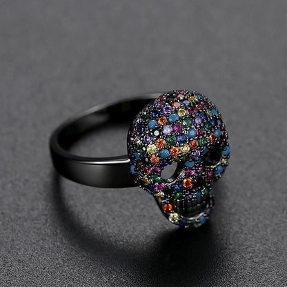 CRYSTAL SKULL RING